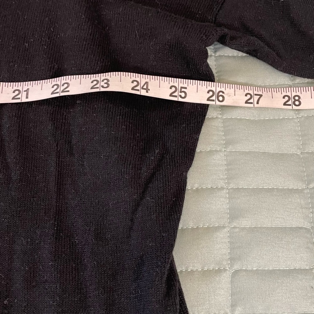 Plus size sweater black with gold stitch detailing around bottom - Picture 9 of 10
